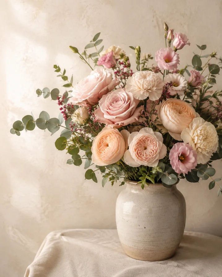 Arreglo floral en tonos suaves para distintas ocasiones
